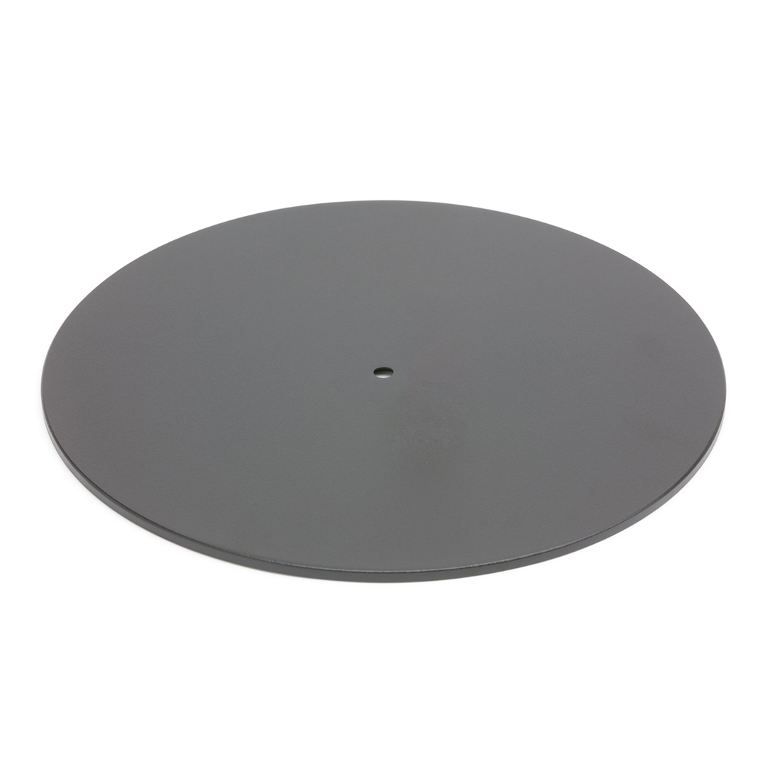 Metal disc base with 2 mm felt cover underneath