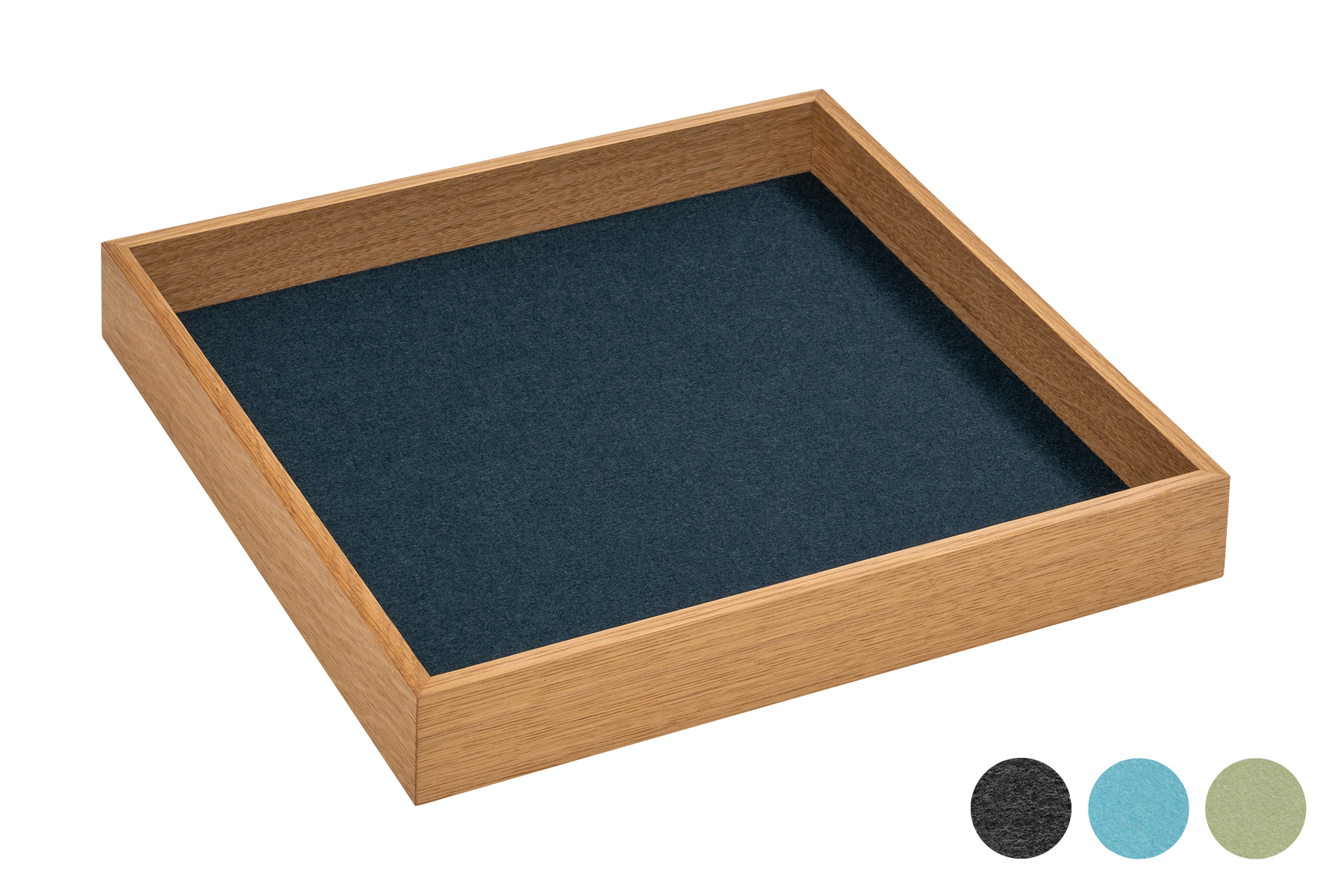 Holztray L mit 4 Filzböden
