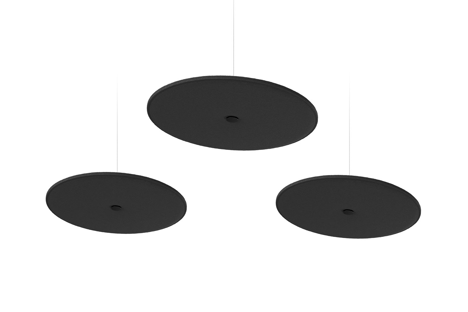 HEY-SIGN_Deckenelement_Spot_aus_Filz_3xD55cm_mu02 Deckenelement Spot 3er-Set