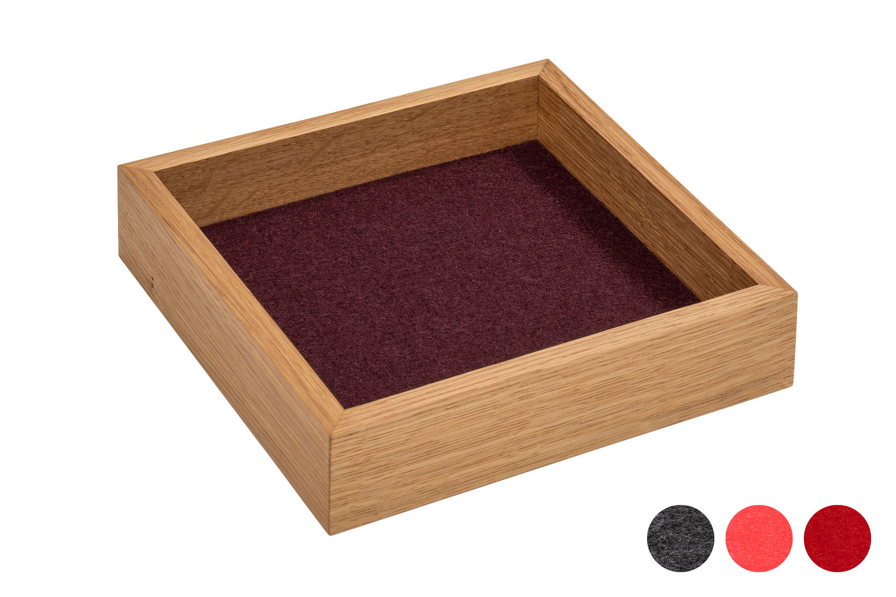 Holztray S mit 4 Filzböden