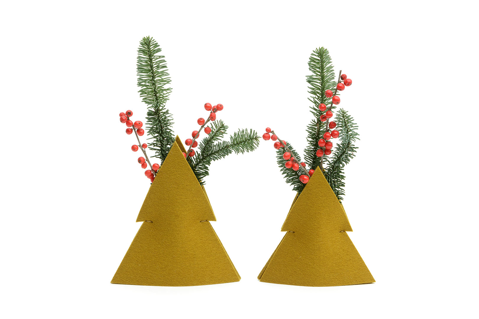 Christmas tree vase set